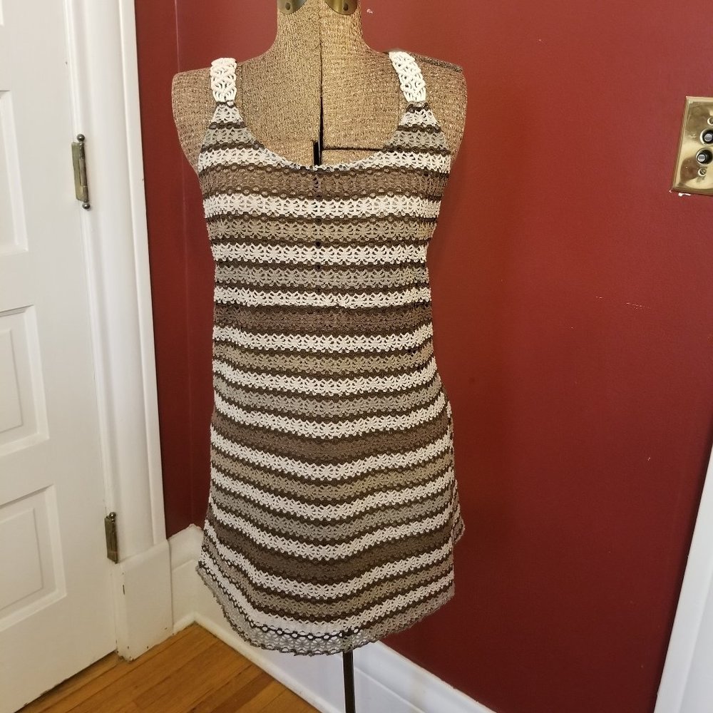 Lucky Brand Crochet Tank Top Sz M-L